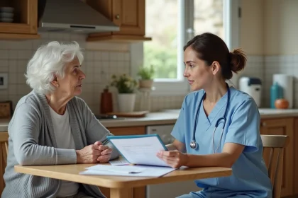 &Eacute;valuation de l'autonomie d'une personne &acirc;g&eacute;e par une aide-soignante &agrave; domicile avec grille AGGIR