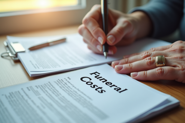 Mains d'une personne âgée tenant des documents officiels