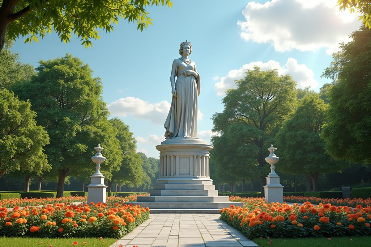 Statue en marbre d